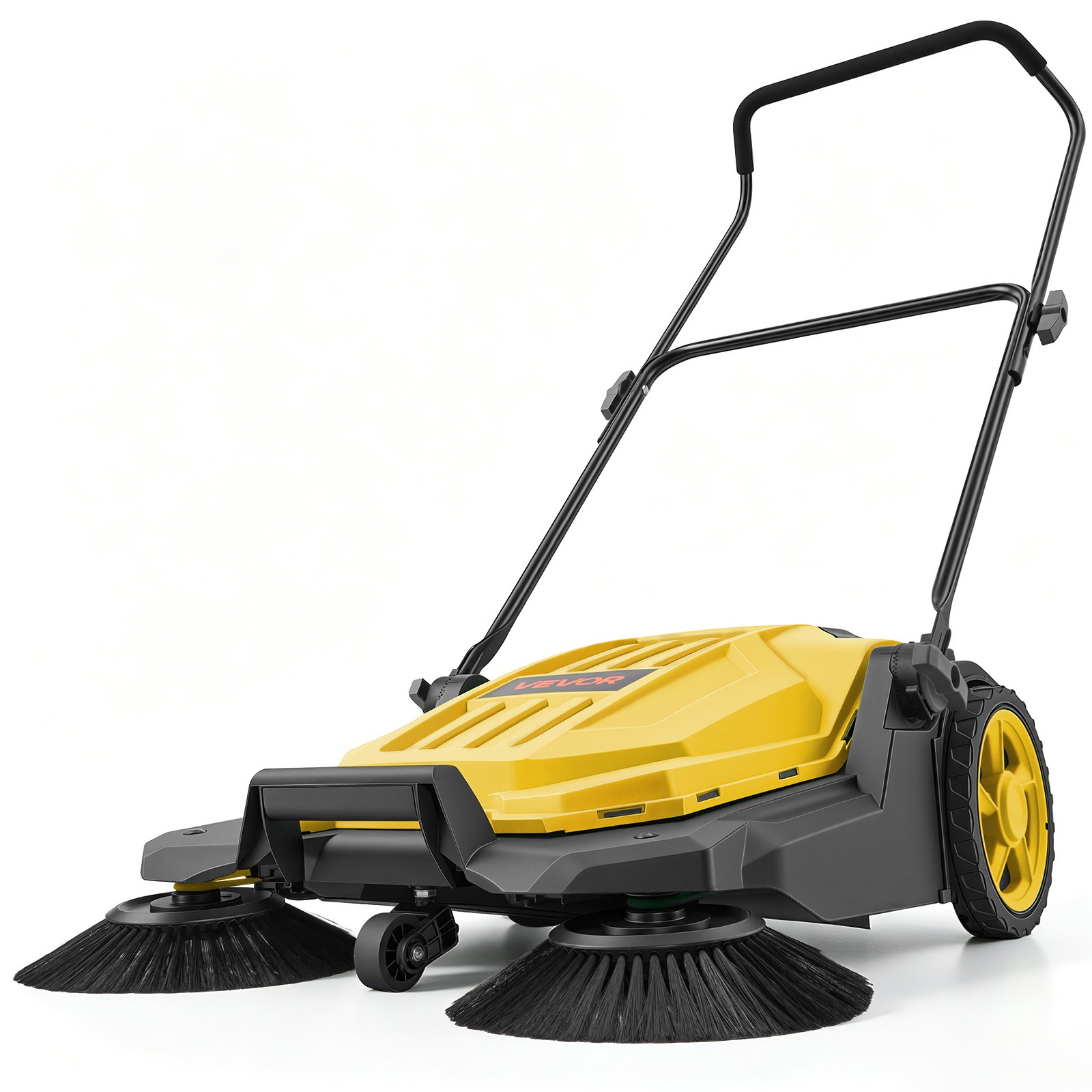 VEVOR Walk-Behind Floor Sweeper Manual Hand Push Sweeper 25.6