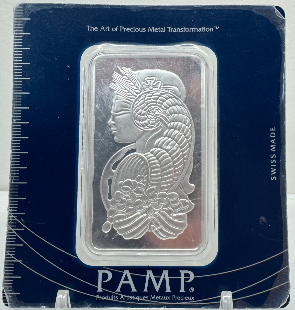 Sealed Pamp Suisse 100 Gram Silver Fortuna Bar in Assay Card [096GRS]