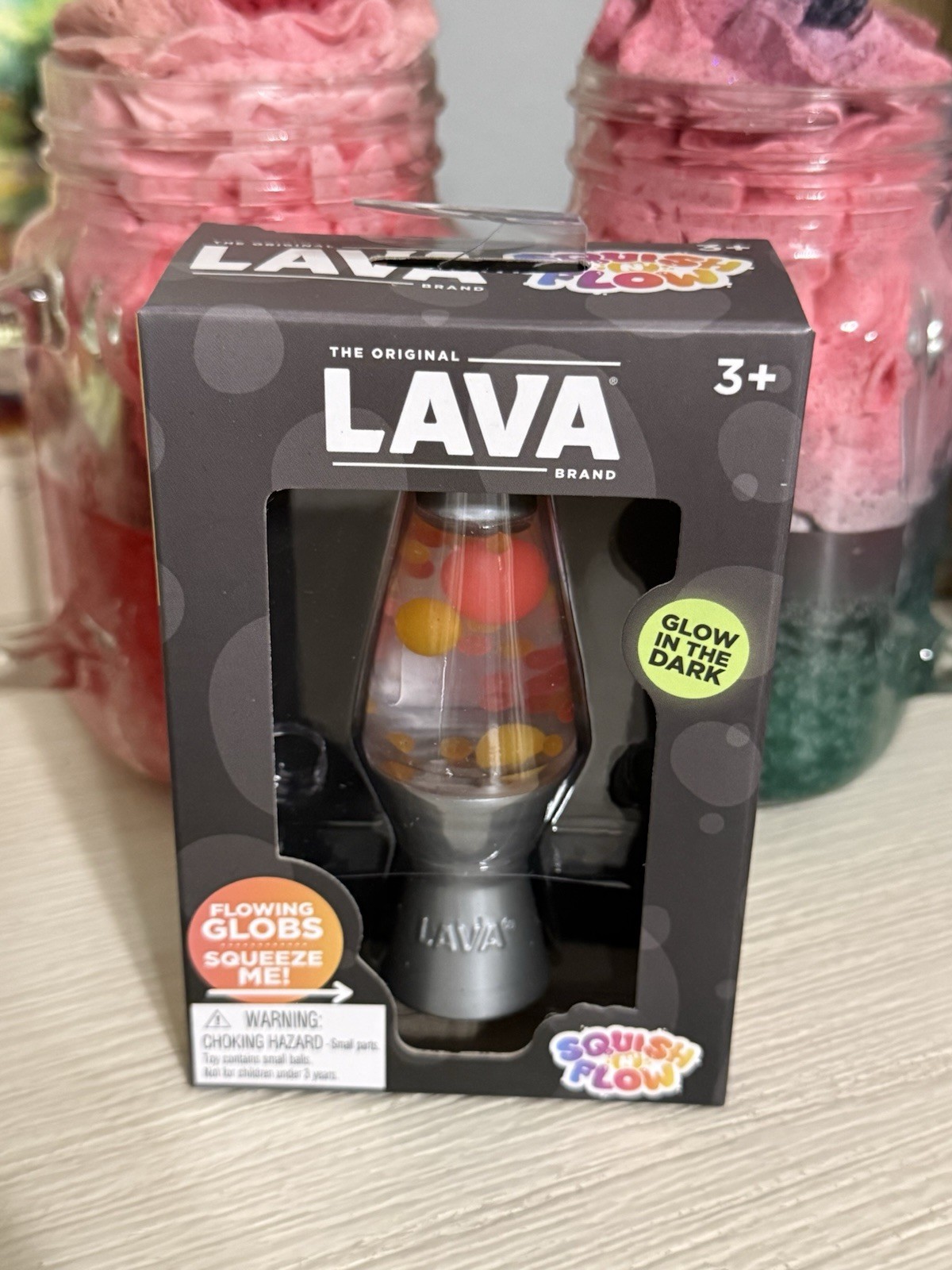 Schylling Lava Lamp Squish N Flow Squishy NeeDoh Glow In The Dark Clear Rare New Schylling Lava Lamp Squish N Flow Squishy NeeDoh Glow In The Dark Clear Rare New