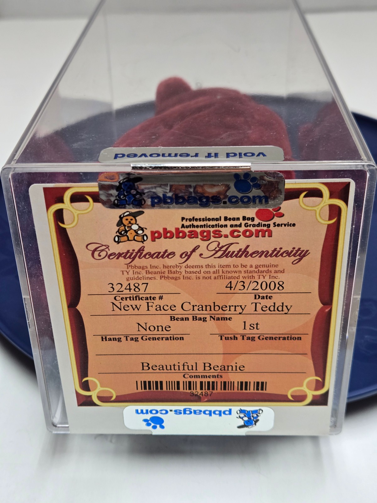 Ty Beanie New Face Cranberry Teddy Authenticity 1st Generation Ty Beanie New Face Cranberry Teddy Authenticity 1st Generation