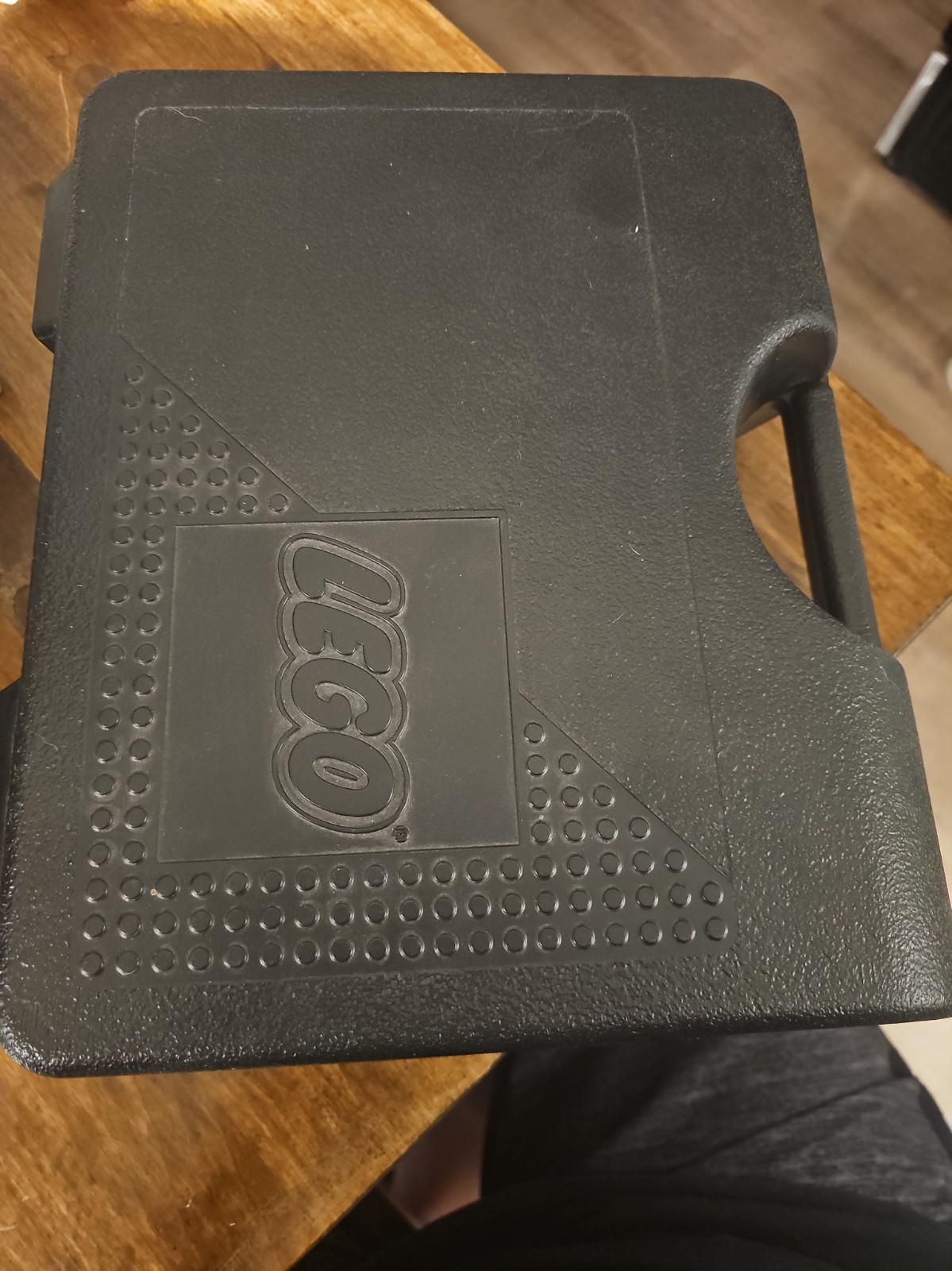 Vintage 1997 LEGO Black Plastic Carrying Case Full Of Legos