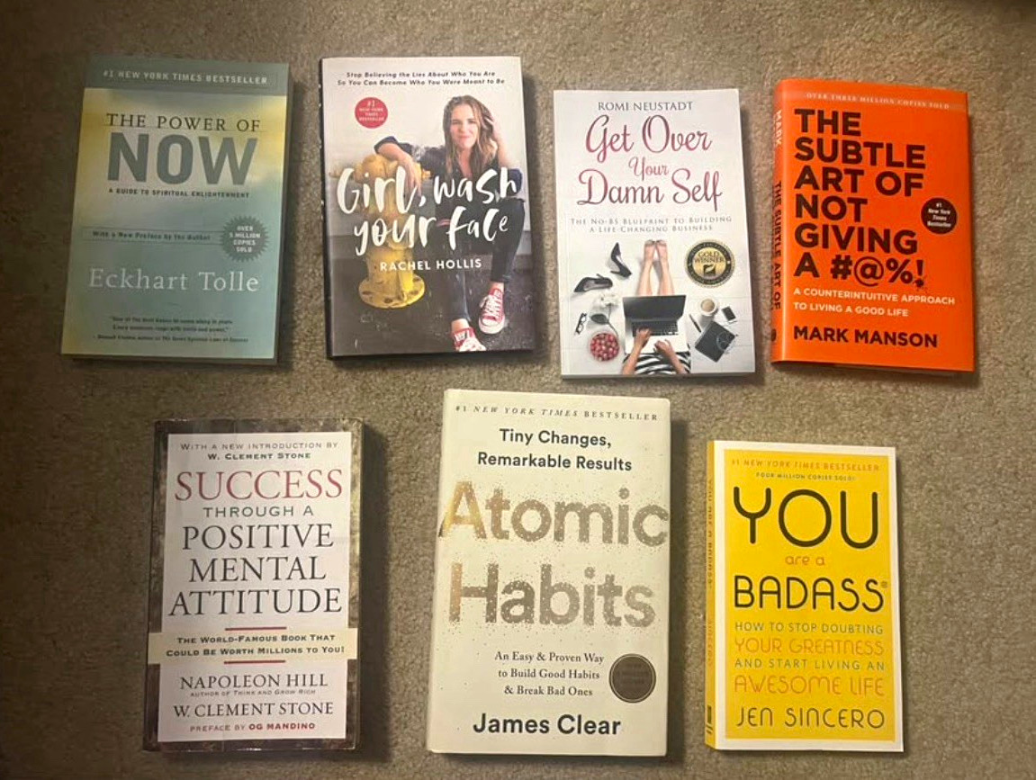 7 Book Lot- personal development- atomic habits, the power of now, success throu 7 Book Lot- personal development- atomic habits, the power of now, success throu