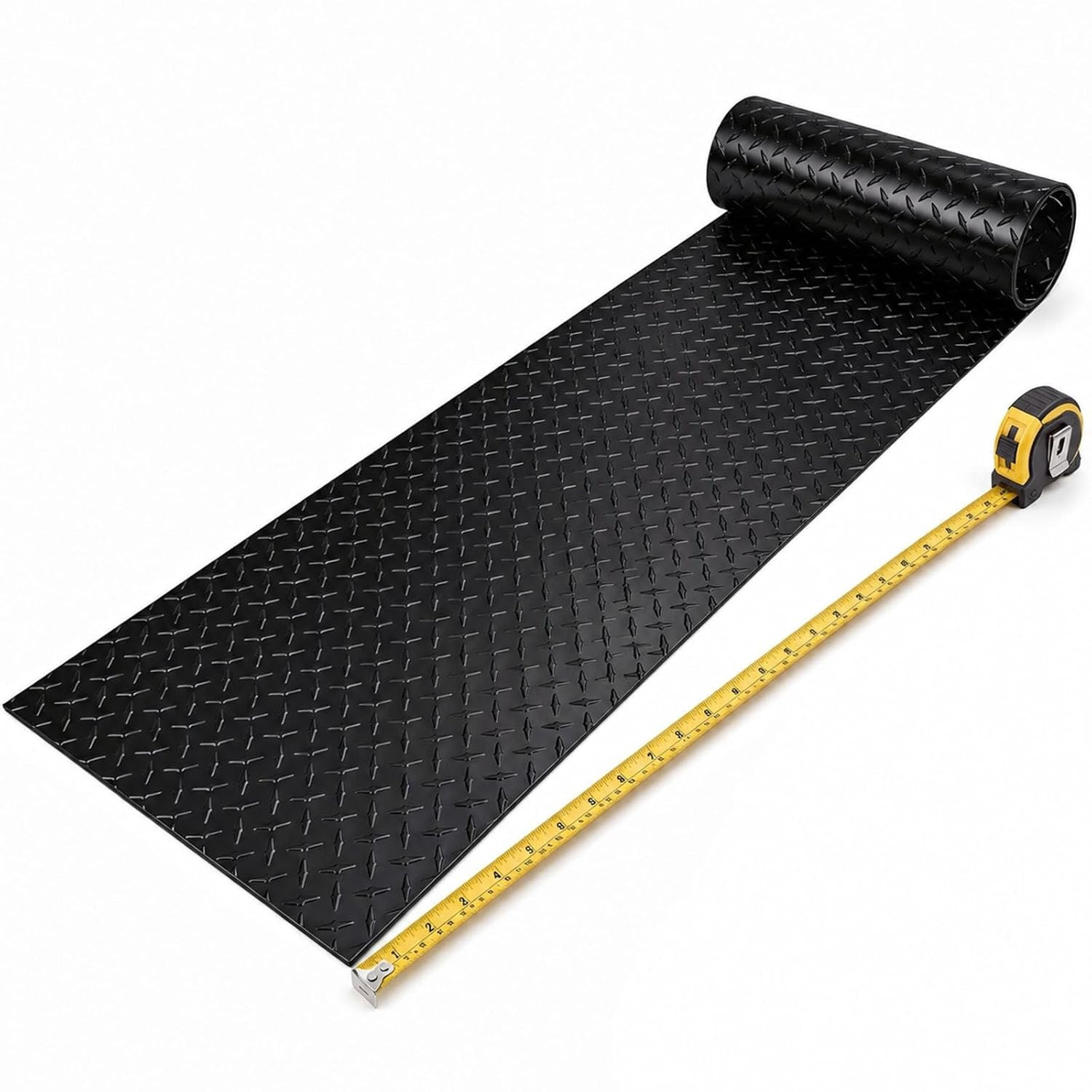 1Pcs Aluminum Diamond Plate Sheet, 24\'\' X 120\'\' X 0.06\'\', Black