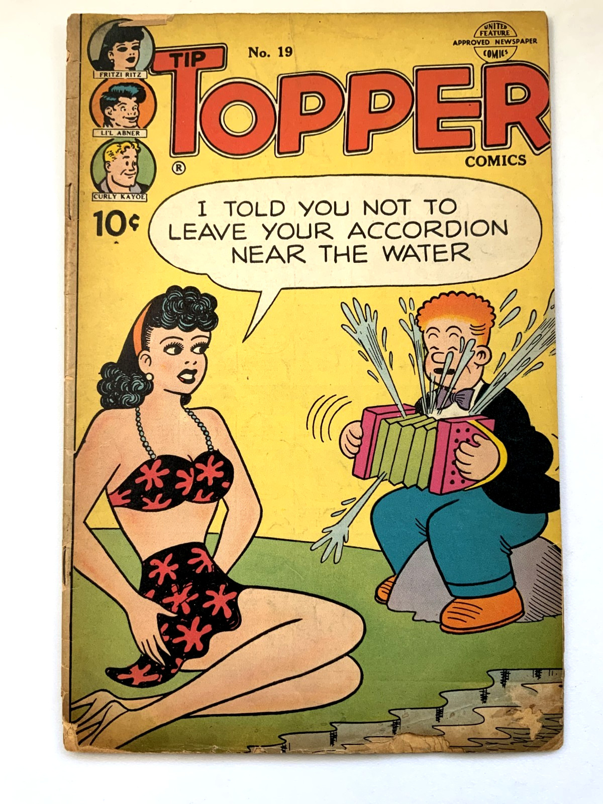 United Features TIP TOPPER (1952) #19 Fritzi Ritzi Swimsuit Cover Golden Age GD-