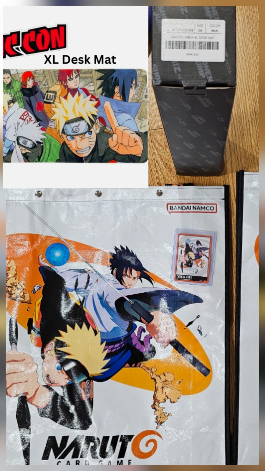 NYCC 2026 Naruto XL Desk Mat Viz Con Exclusive + Naruto TCG Chakra Promo Card NYCC 2026 Naruto XL Desk Mat Viz Con Exclusive + Naruto TCG Chakra Promo Card
