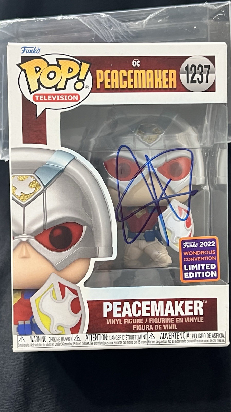 John Cena Signed Autographed Peacemaker Funko POP #1110 Beckett Authenticated John Cena Signed Autographed Peacemaker Funko POP #1110 Beckett Authenticated