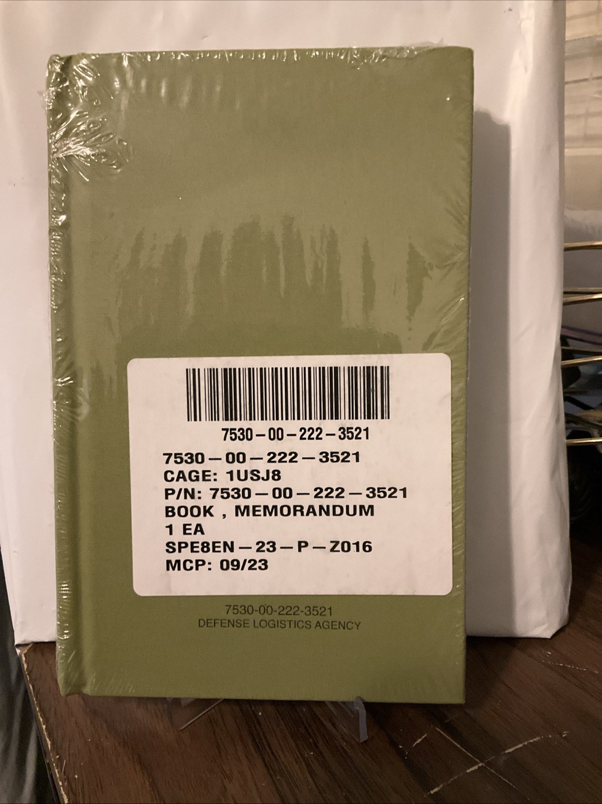 7530-00-222-3521 Federal Supply Service Military Green Notebook Hardcover 8 7530-00-222-3521 Federal Supply Service Military Green Notebook Hardcover 8