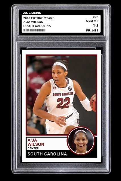 2018 A\'JA Wilson NCAA Future Stars Rookie Card #22 South Carolina Graded 10