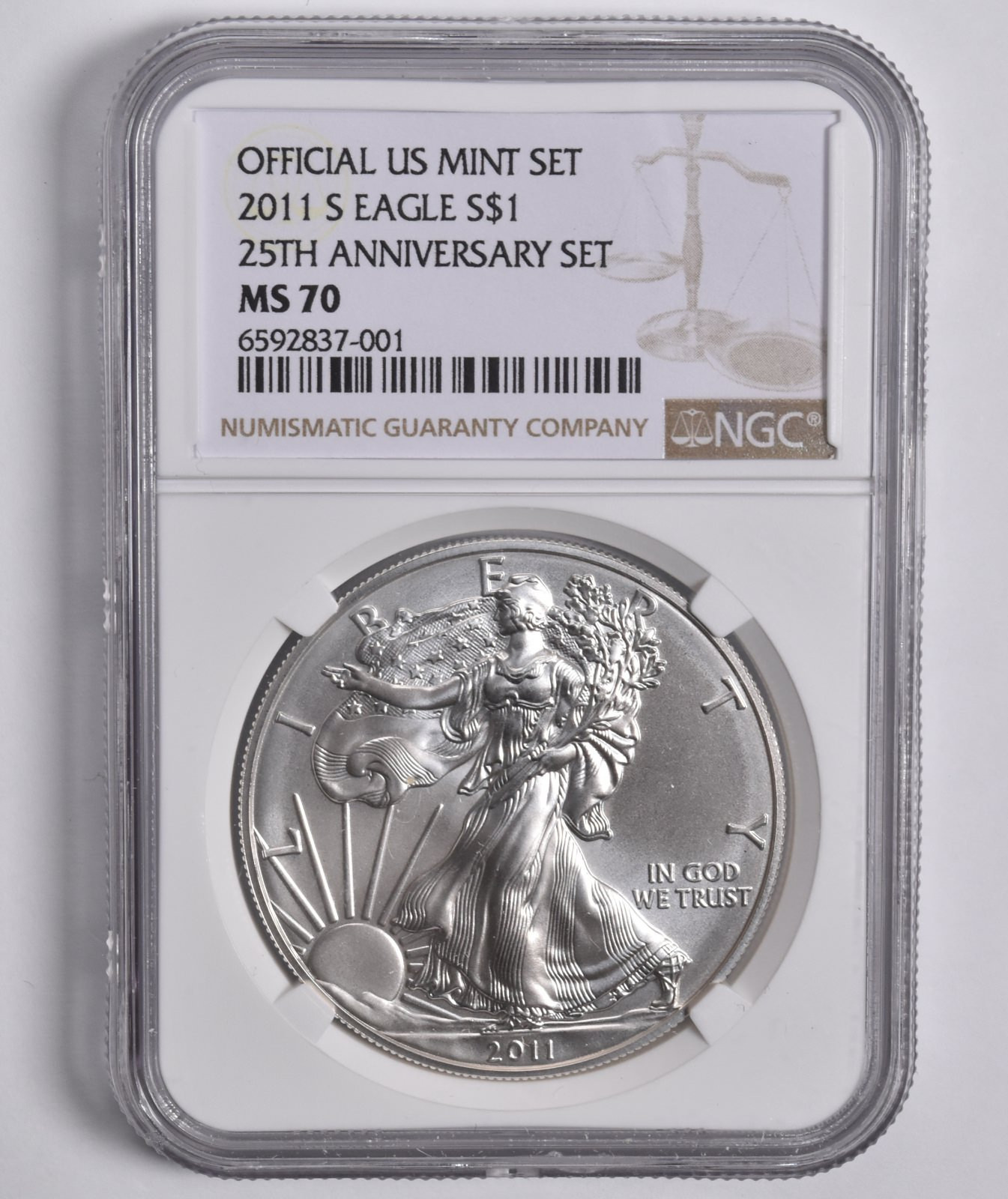 2011-S SILVER EAGLE 25th ANNIVERSARY MS70 NGC US MINT SET Brown Label 2011-S SILVER EAGLE 25th ANNIVERSARY MS70 NGC US MINT SET Brown Label