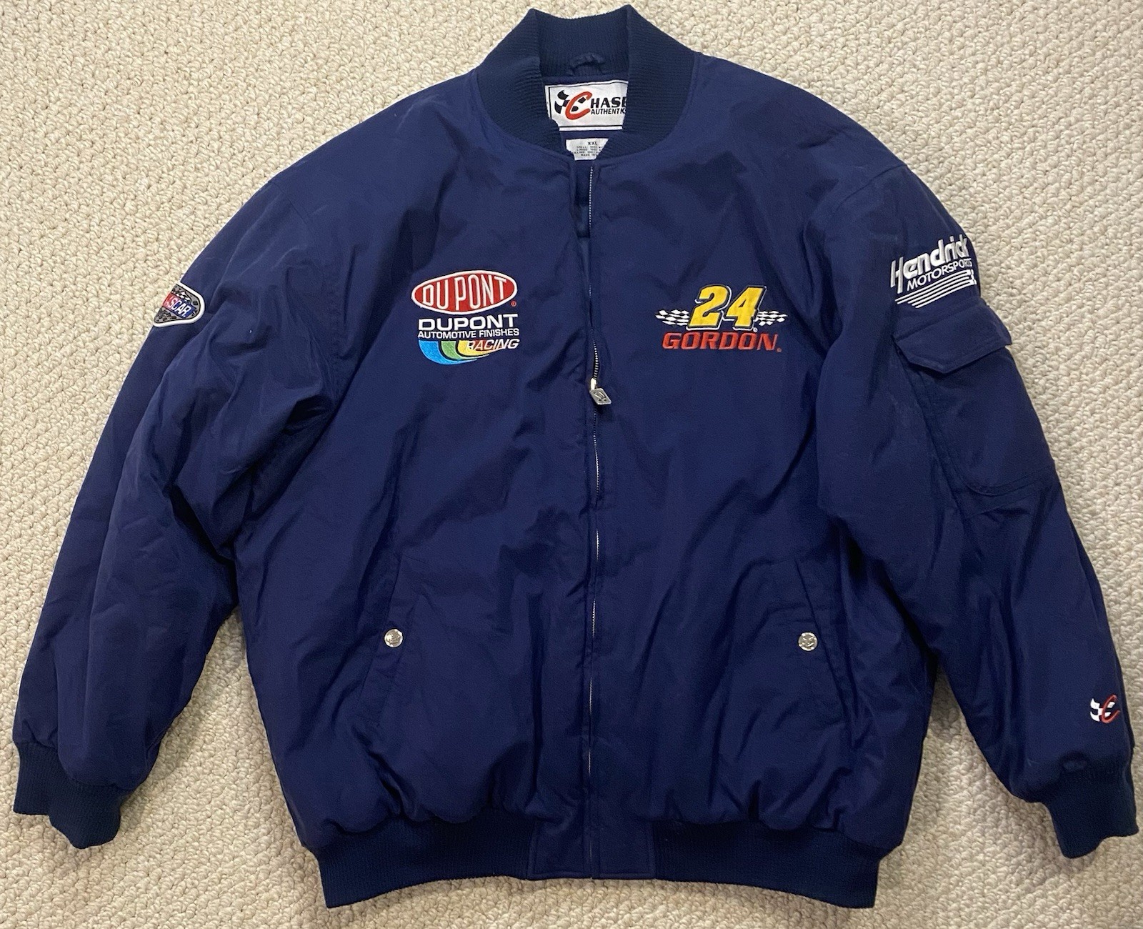 Jeff Gordan Chase Authentics XXL Men Nascar Jacket Patches Insulated Zip Vintage