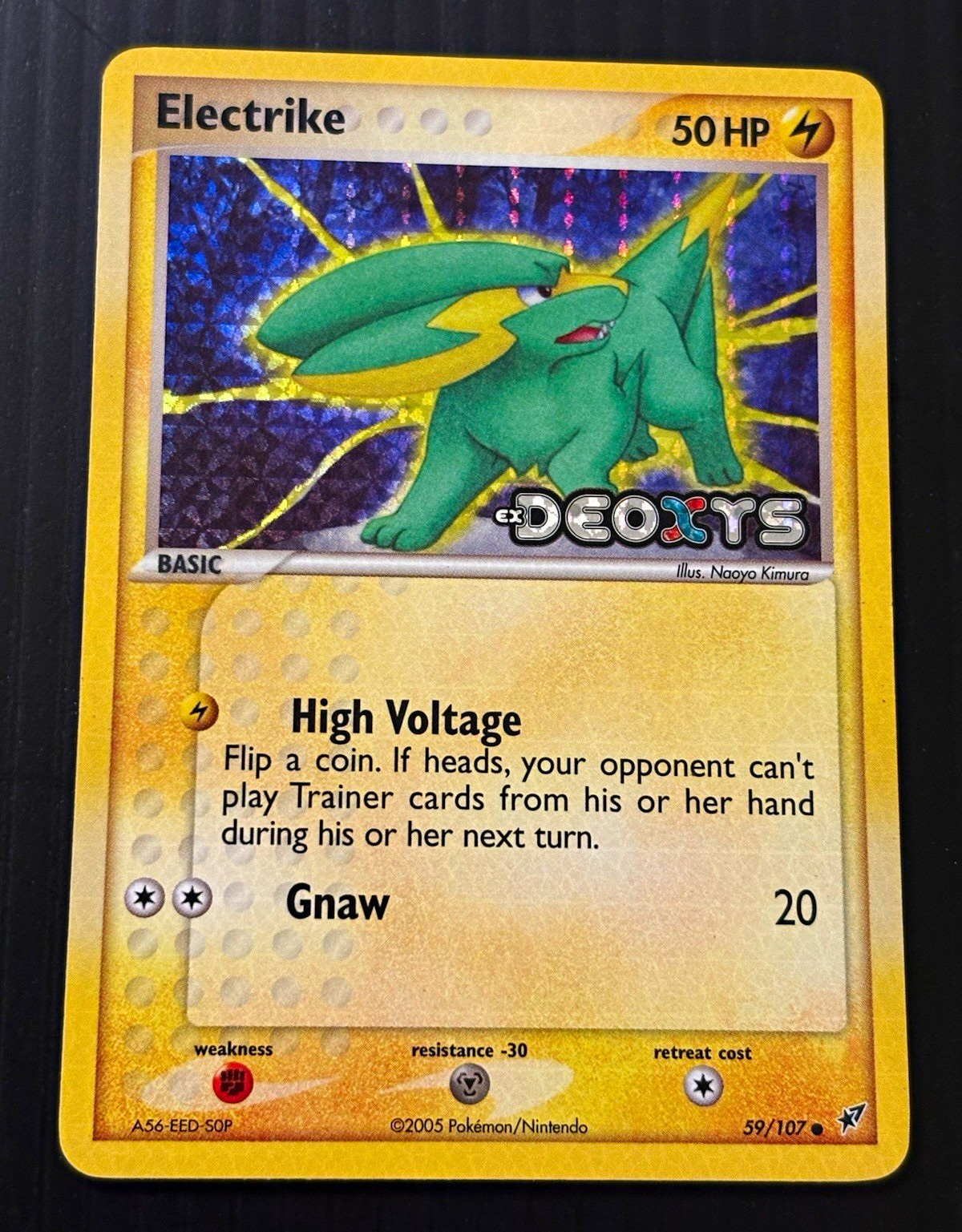 Pokemon Electrike EX Deoxys (59/107) - Stamped Reverse Holo Pokemon Electrike EX Deoxys (59/107) - Stamped Reverse Holo
