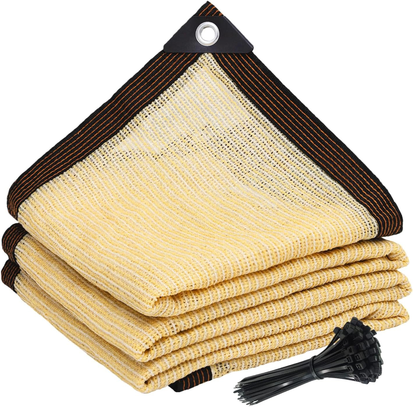 90% Sun Shade Cloth for Garden, 10 * 20FT Heavy Duty Shade Tarp with Grommets & 90% Sun Shade Cloth for Garden, 10 * 20FT Heavy Duty Shade Tarp with Grommets &