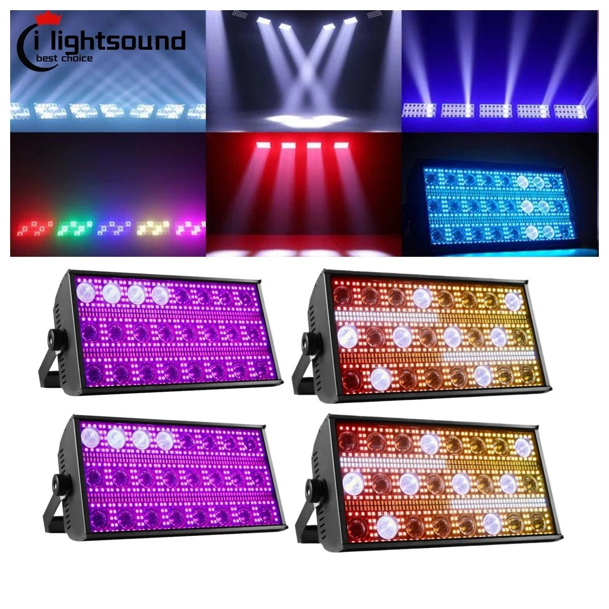 4pc/lot DMX 24pc LED beam strobe 300W rgbw stage atomic beam flash light