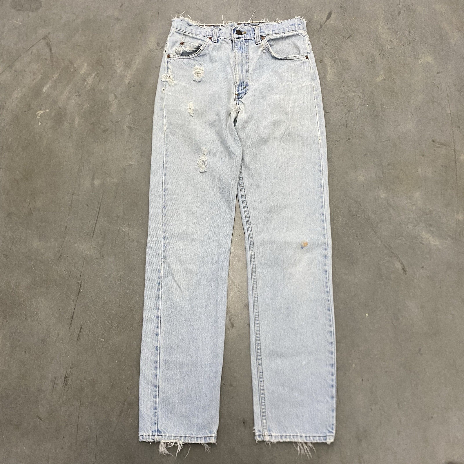 Vintage Levi’s 505 Orange Tab Jeans Mens Actual 28x30.5 Blue Distressed USA Made Vintage Levi’s 505 Orange Tab Jeans Mens Actual 28x30.5 Blue Distressed USA Made