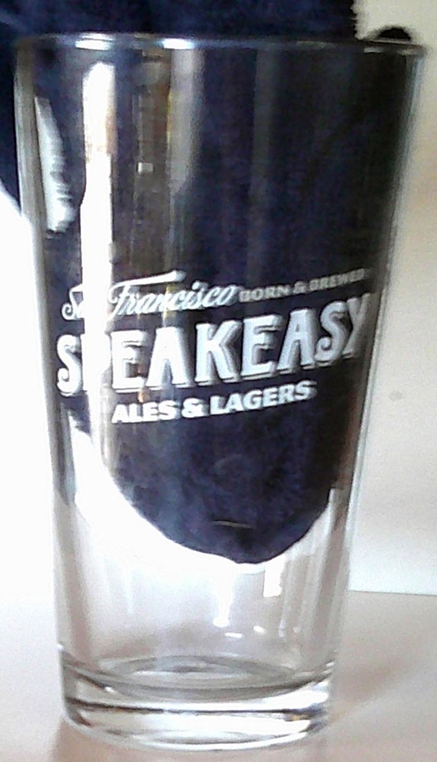 Speakeasy Ales & Lagers San Francisco Born & Brewed Pint Glass Eyes Beer Barware Speakeasy Ales & Lagers San Francisco Born & Brewed Pint Glass Eyes Beer Barware