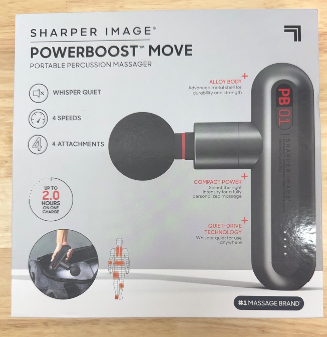Sharper Image Powerboost Move Massage Gun Unopened Sharper Image Powerboost Move Massage Gun Unopened