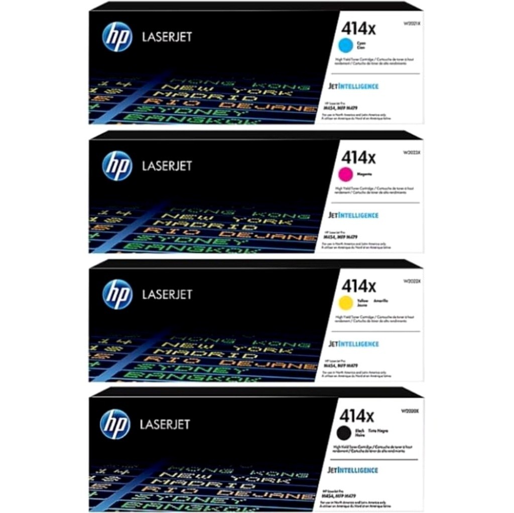Genuine HP 414X High Yield Toner Set W2020X W2021X W2022X W2023X CMYK