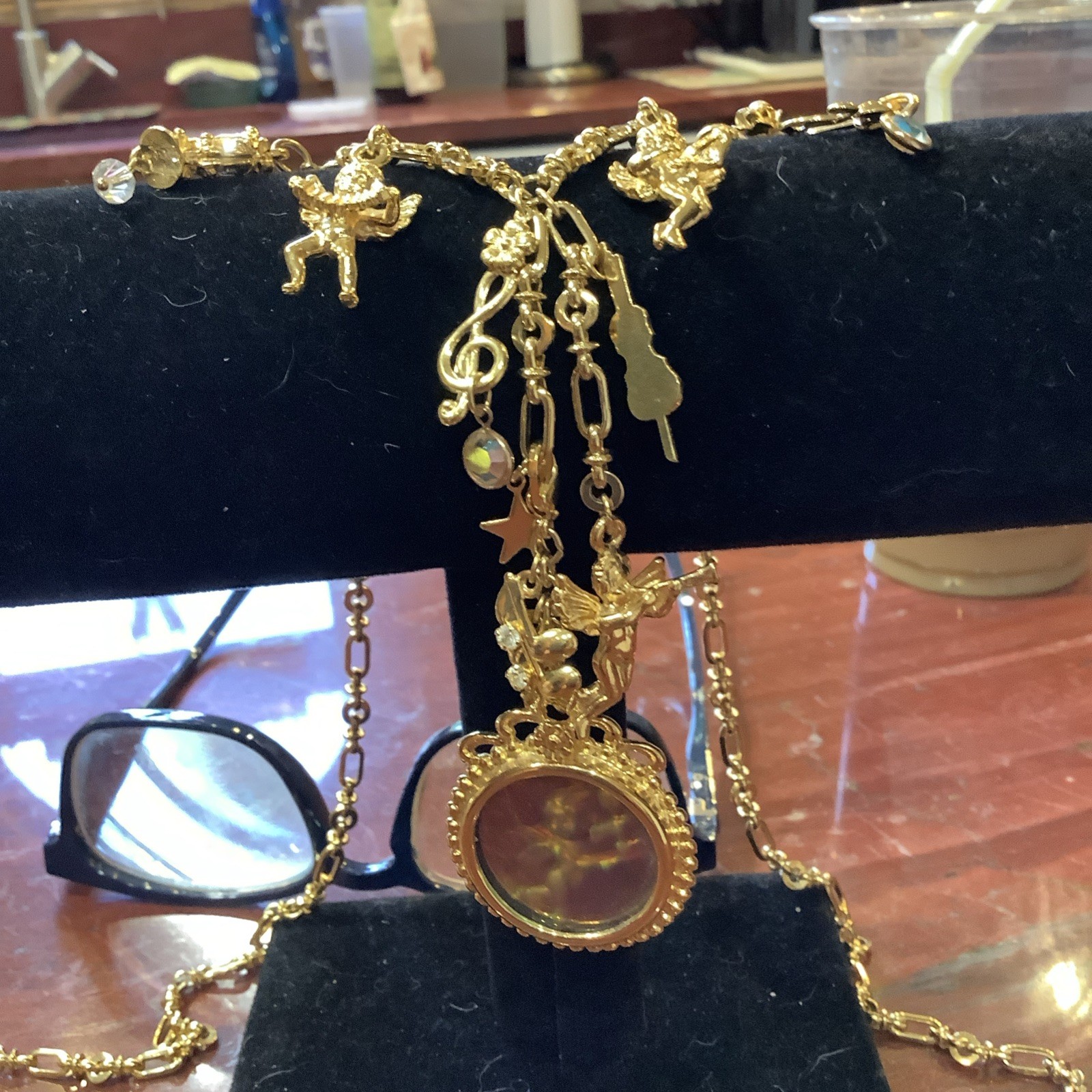 Kirks Folly Gold Tone Charm Necklace Kirks Folly Gold Tone Charm Necklace
