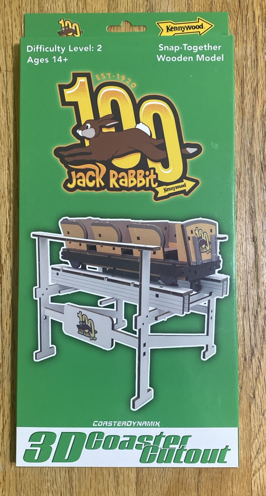 Kennywood Park, Jack Rabbit, Model by Coaterdynamics, 3D Coaster Cutout - New Kennywood Park, Jack Rabbit, Model by Coaterdynamics, 3D Coaster Cutout - New