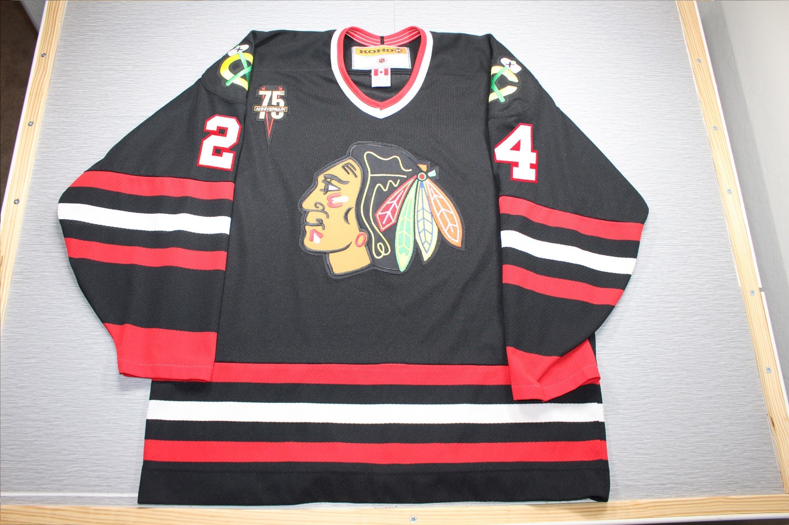 01 BOB PROBERT VTG Chicago Blackhawks KOHO NHL Hockey Jersey XL MIC Canada 75th 01 BOB PROBERT VTG Chicago Blackhawks KOHO NHL Hockey Jersey XL MIC Canada 75th