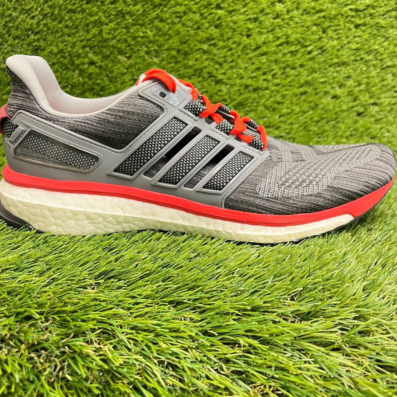 Adidas Energy Boost 3 Mens Size 10.5 Gray Orange Athletic Running Shoes Sneakers