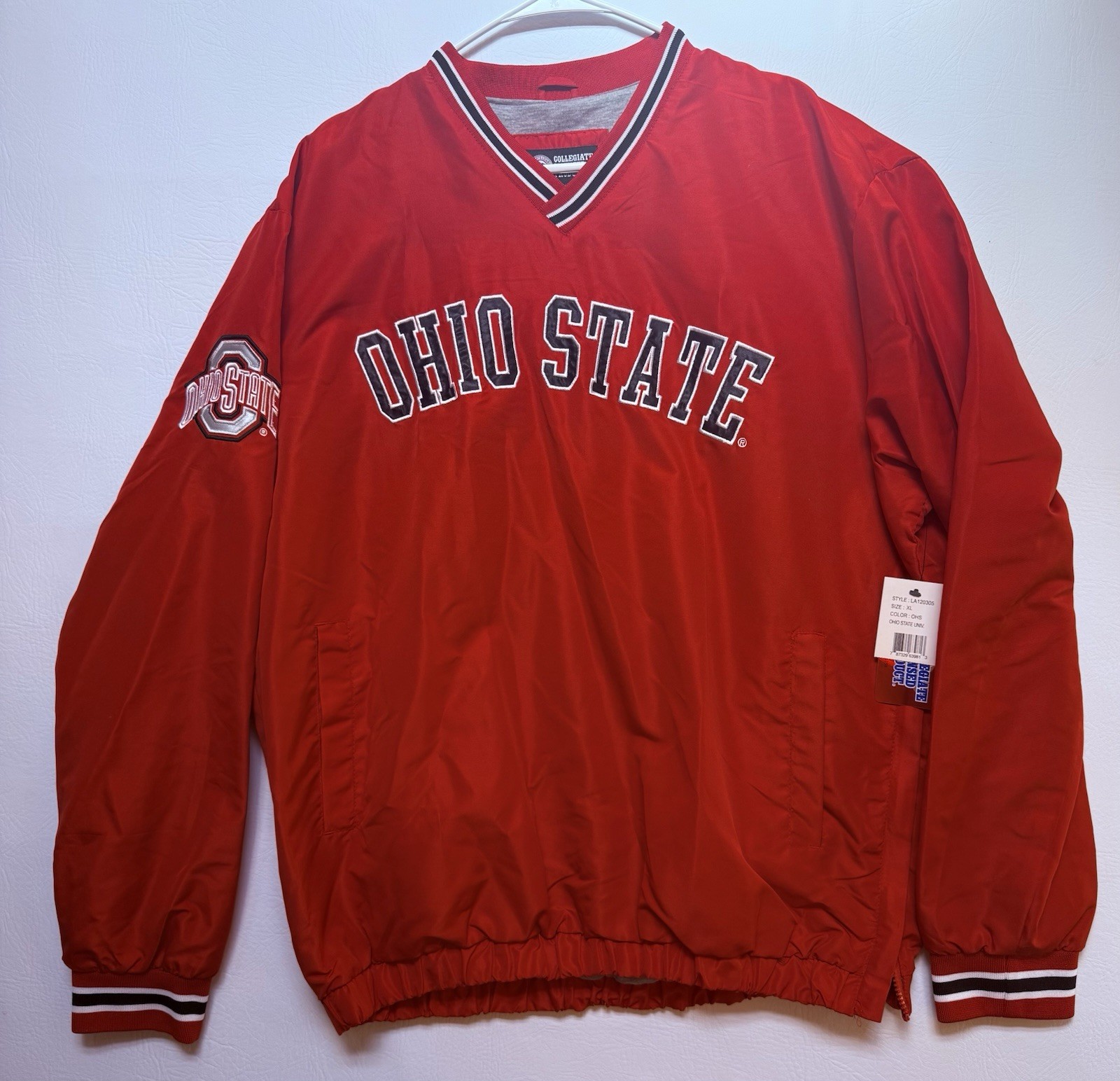 Ohio State GIII Sports By Carl Banks Adult Mens XL Red Pullover Jacket Lined New Ohio State GIII Sports By Carl Banks Adult Mens XL Red Pullover Jacket Lined New