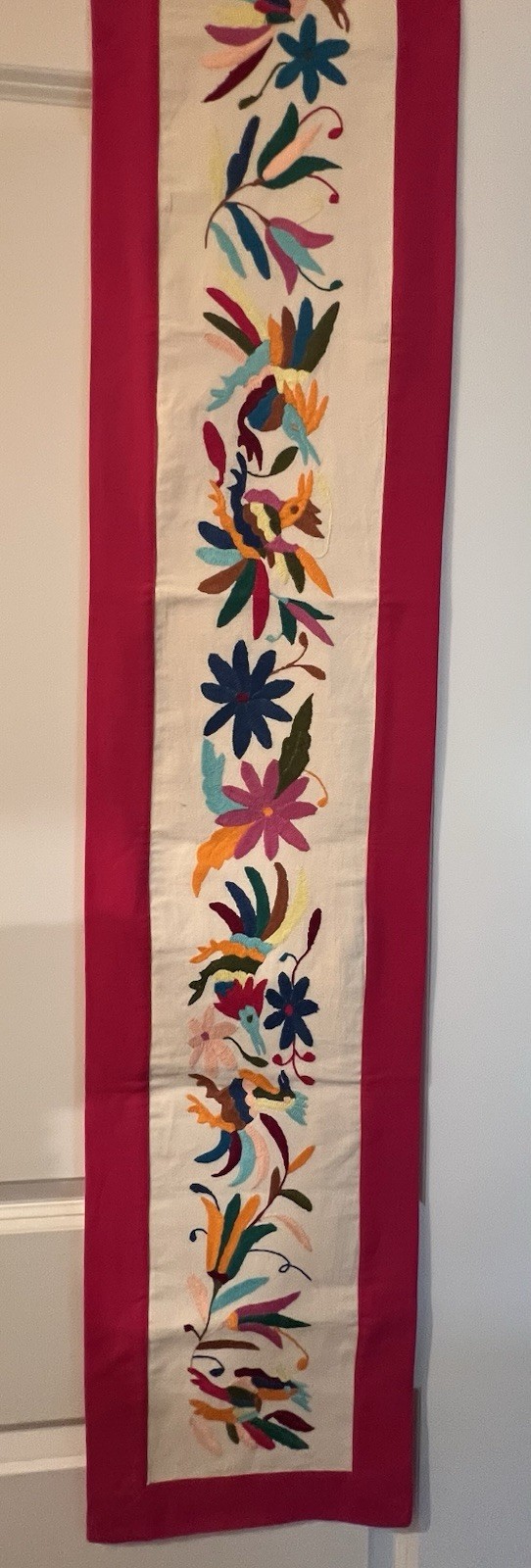 Embroidered Mexican Handmade Table Runner Embroidered Mexican Handmade Table Runner