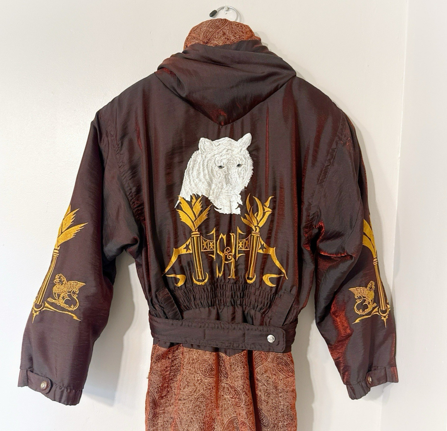 Bogner Ski Suit One Piece Snowsuit Lion Tiger Women 6 Siegfried and Roy Snow Bib