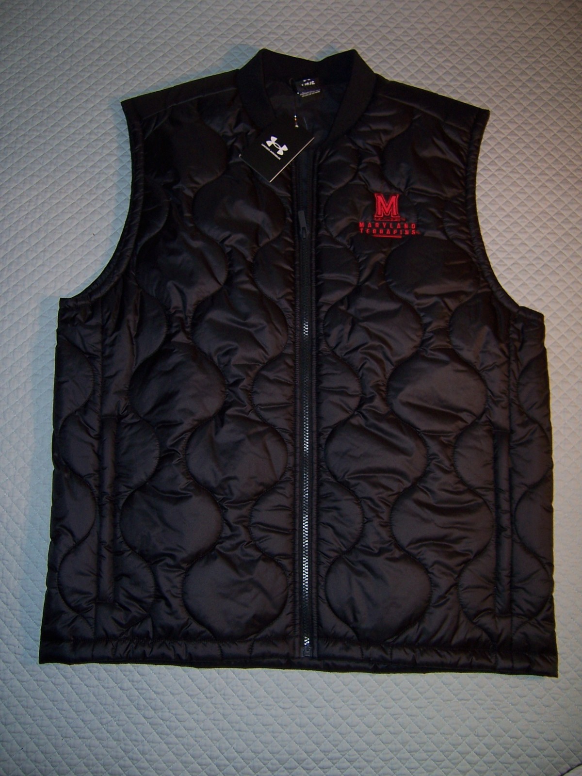 Under armour Maryland terrapins Full Zip Vest Jacket L Men's New tags Black Under armour Maryland terrapins Full Zip Vest Jacket L Men's New tags Black