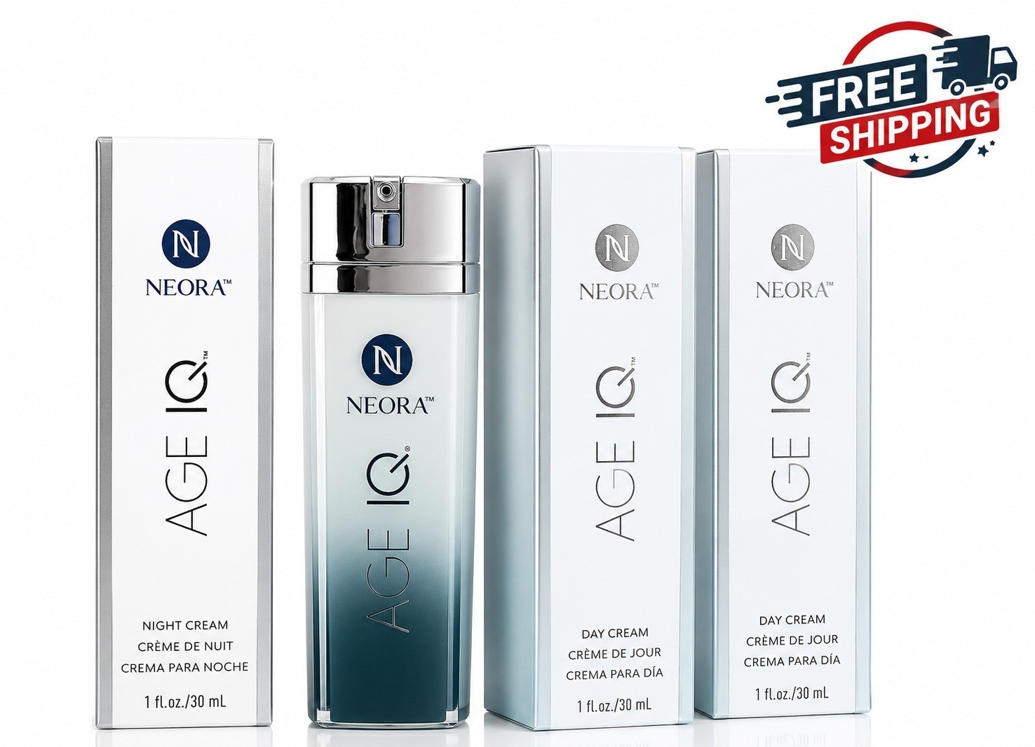 Neora Anti-Aging Cream IQ Combo Day & Night: SHIPS IN 24 HOURS SEALED