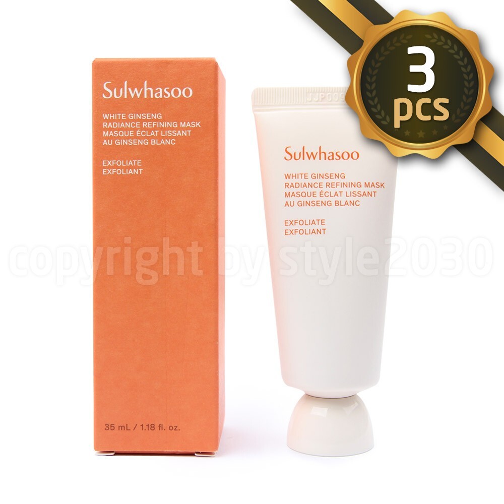 Sulwhasoo White Ginseng Radiance Refining Mask 35ml X 3pcs (105ml) K-Beauty