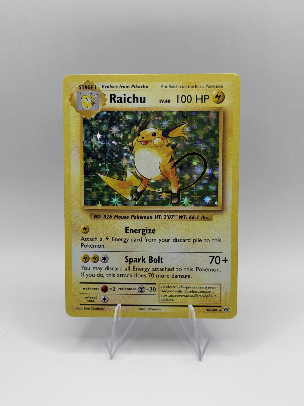 Raichu 36/108 Evolutions Holo