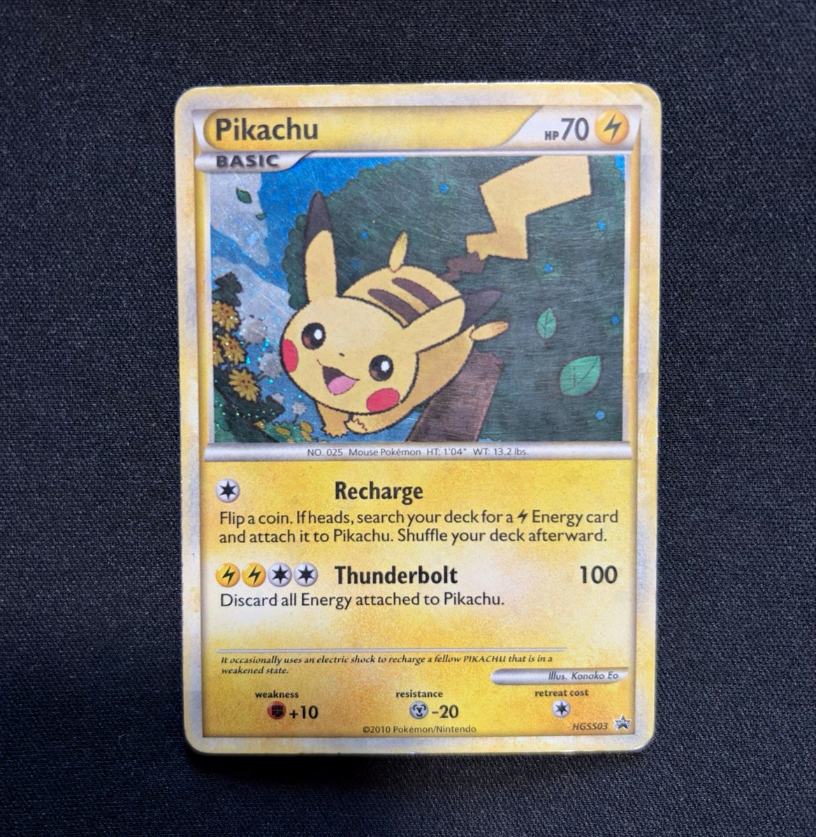 Pikachu HGSS03 Holo Black Star Promo - HeartGold SoulSilver Pikachu HGSS03 Holo Black Star Promo - HeartGold SoulSilver