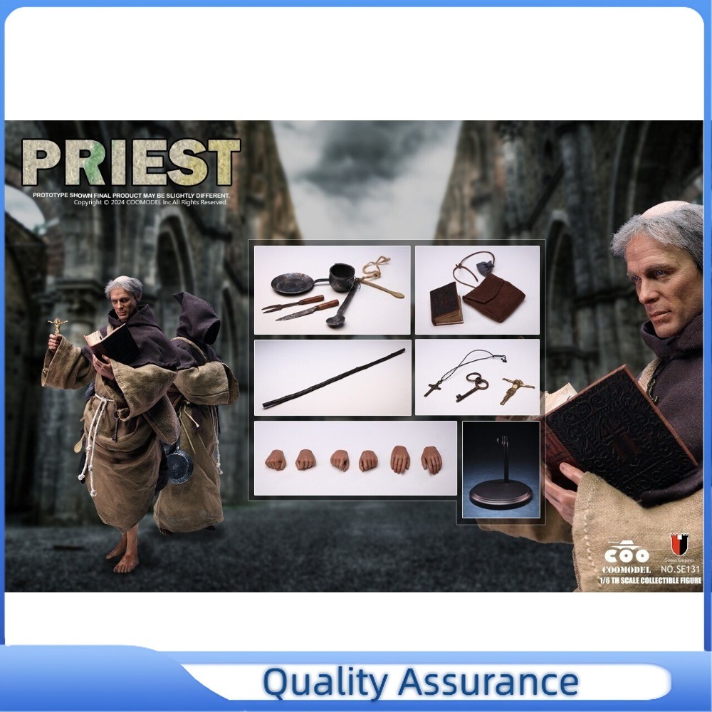 1PCS New COOMODEL SE131 1/6 Medieval Priest Collectible Male Action Figure in S 1PCS New COOMODEL SE131 1/6 Medieval Priest Collectible Male Action Figure in S