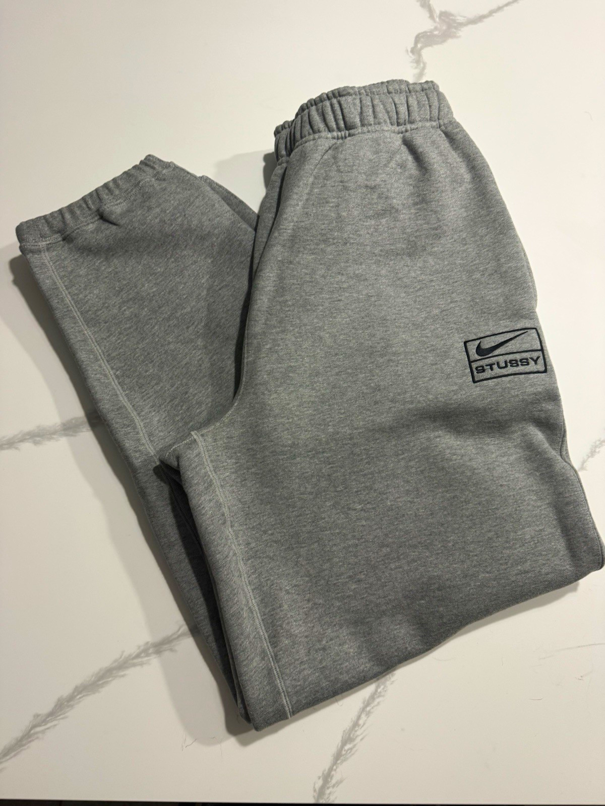 Nike x Stussy Gray Sweatpants Men’s M Drawstring Elastic Waist