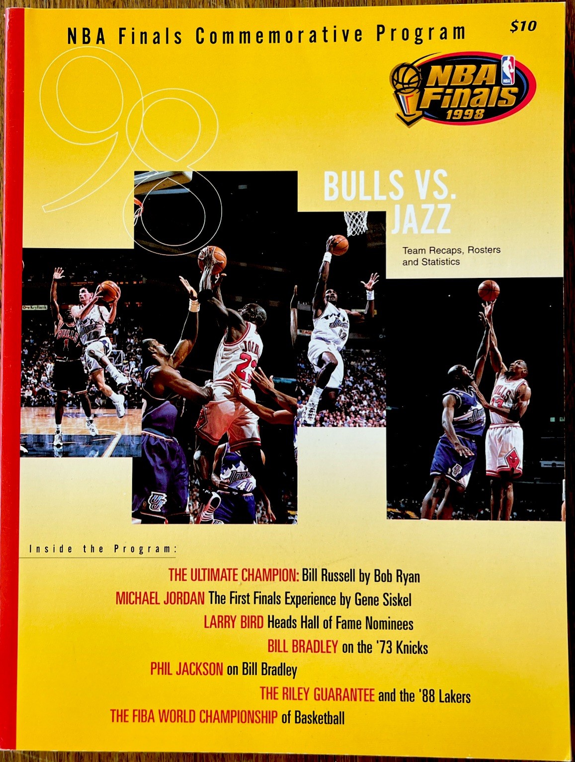 Vintage 1998 NBA Finals Bulls vs. Jazz Commemorative Program Jordan/Pippen Vintage 1998 NBA Finals Bulls vs. Jazz Commemorative Program Jordan/Pippen