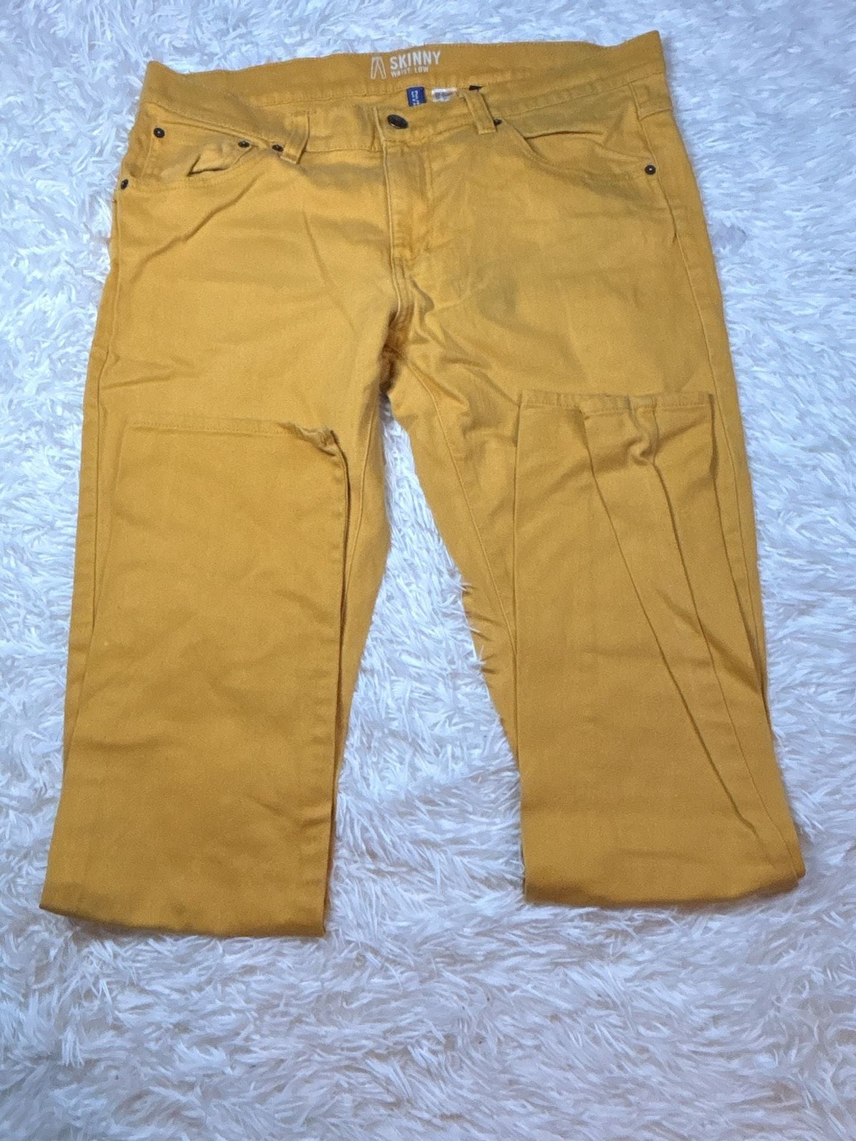 Divided H&M Mustard Yellow Skinny Low Waist Pants Size 34 Divided H&M Mustard Yellow Skinny Low Waist Pants Size 34