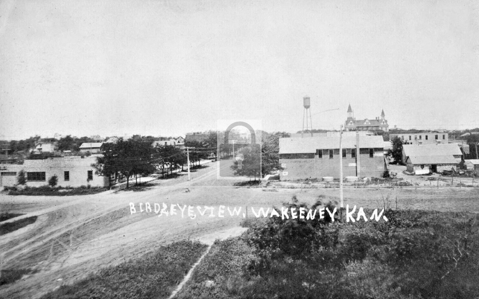 Birds Eye View Wakeeney Kansas KS - Reprint Birds Eye View Wakeeney Kansas KS - Reprint