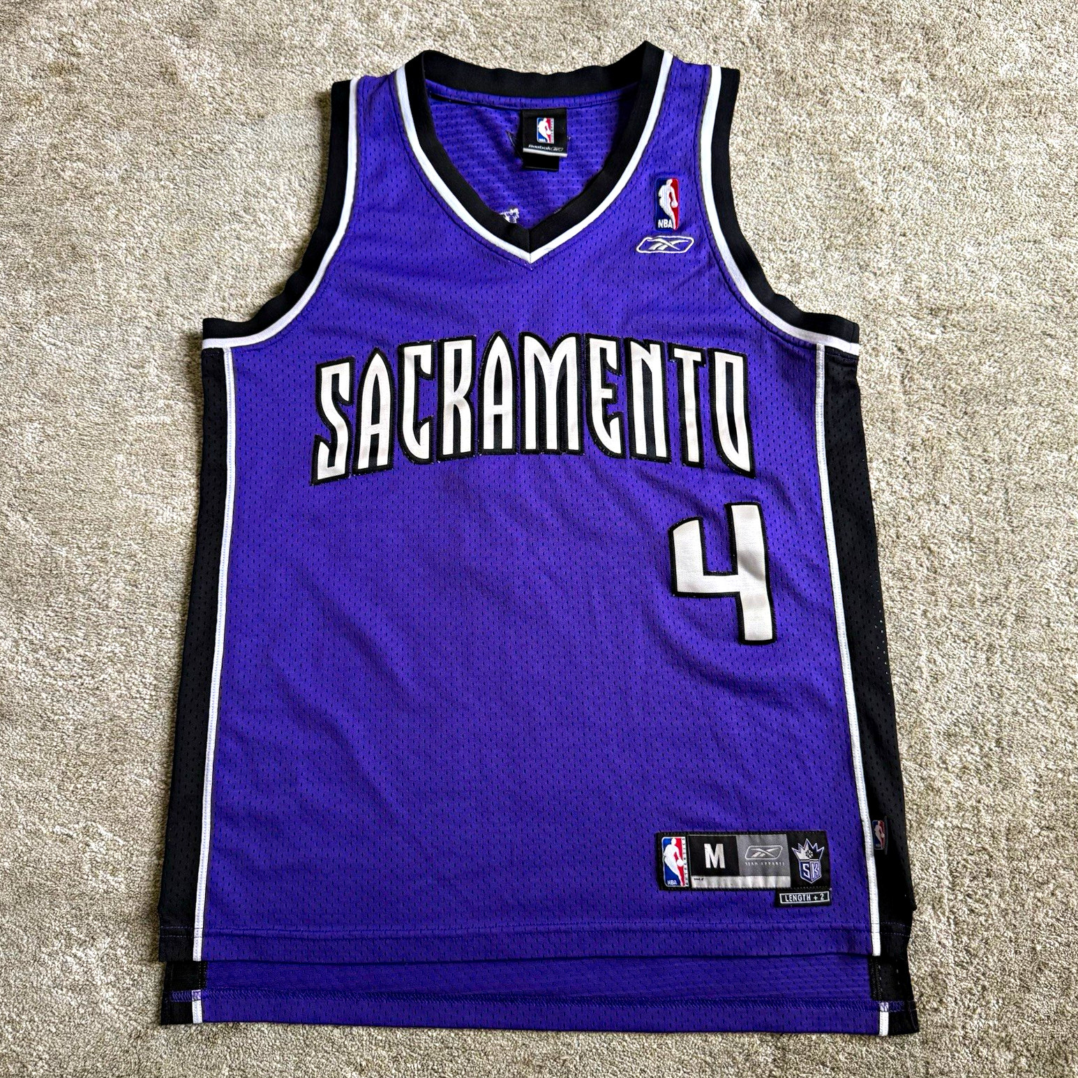 Vintage Sacramento Kings Jersey Mens Medium Chris Webber #4 Reebok NBA Purple Vintage Sacramento Kings Jersey Mens Medium Chris Webber #4 Reebok NBA Purple