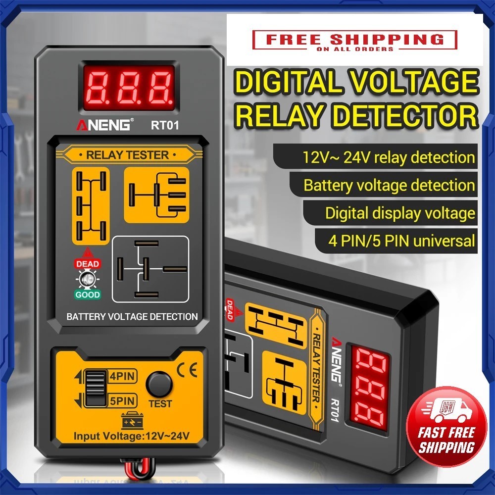 12V Automotive Relay Tester – Universal Electronic Relay Diagnostic Tool..