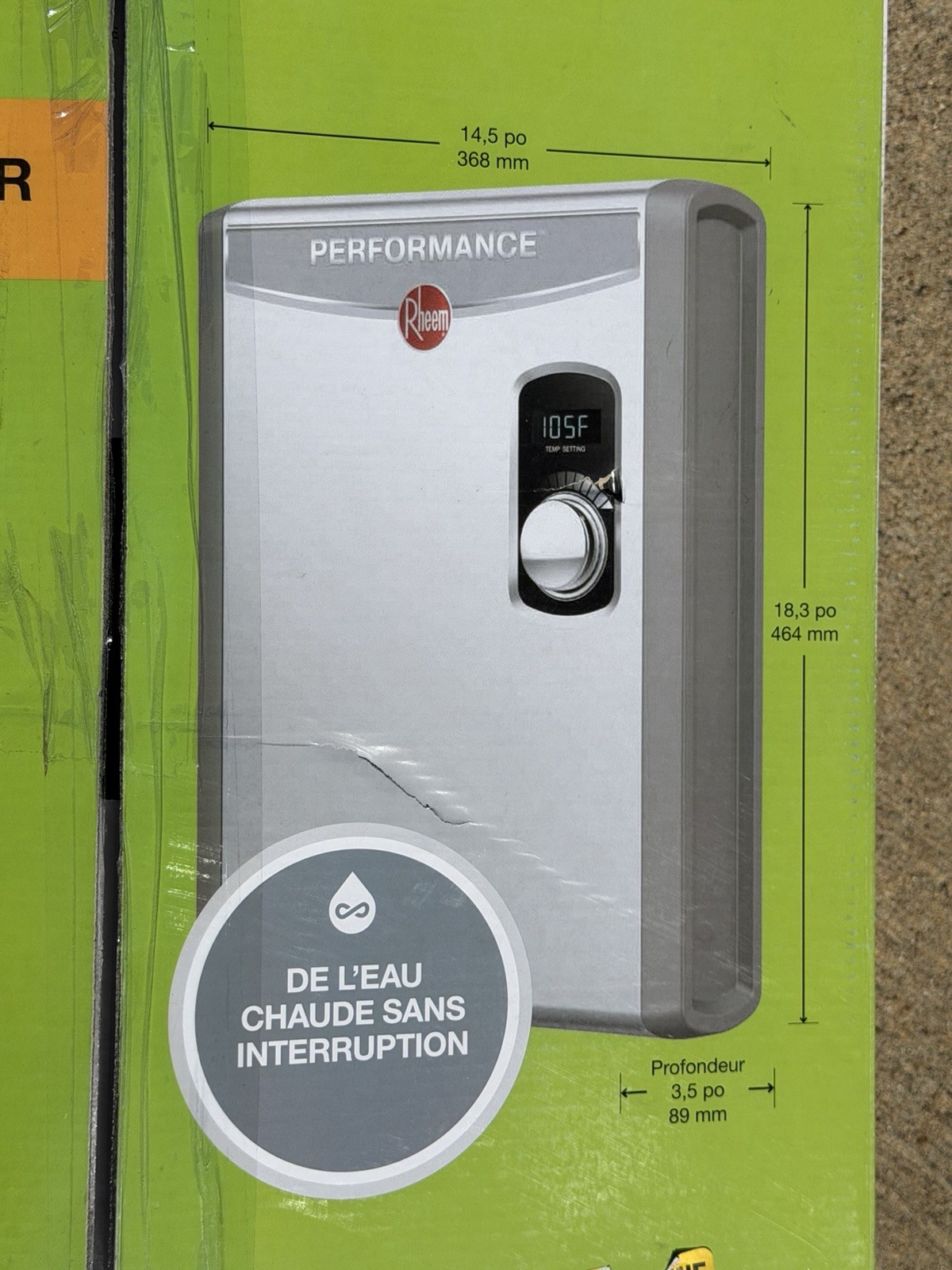 RHEEM RTEX-18 Tankless Electric Water Heater 240Vac/60Hz/1Ph RTEX-18 RHEEM RTEX-18 Tankless Electric Water Heater 240Vac/60Hz/1Ph RTEX-18