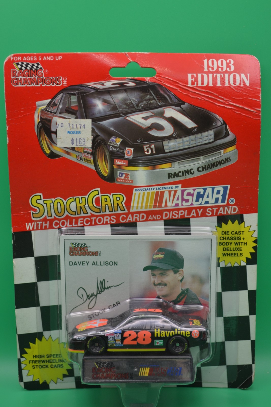 Racing Champions #28 Davey Allison 1993 NASCAR Havoline Ford Thunderbird 1:64