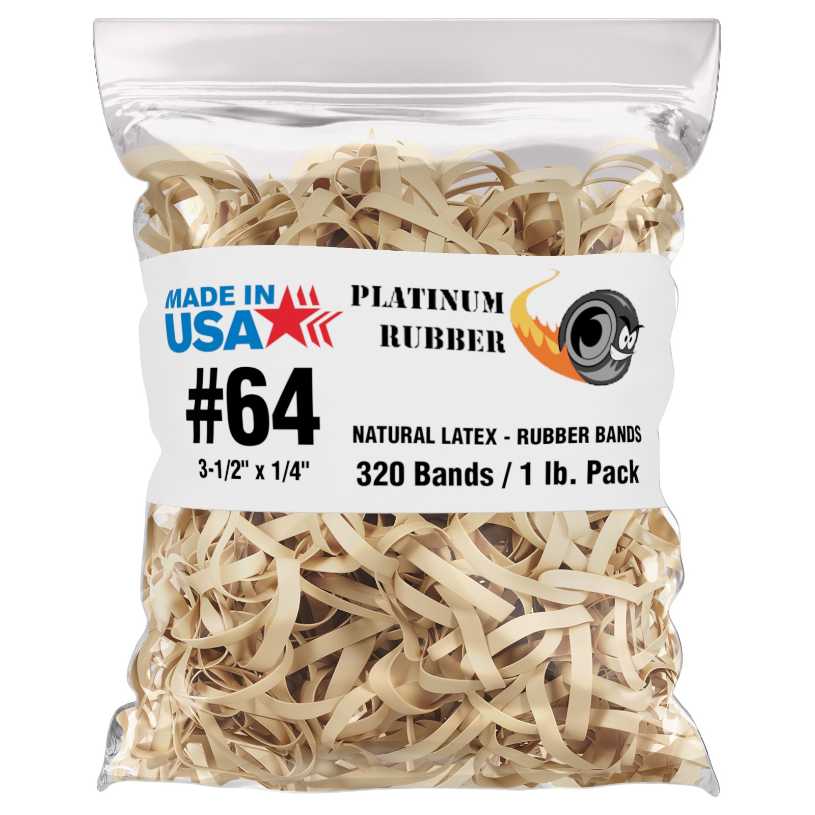 Value Case 25 Pounds Platinum Rubber Bands Postal 26644 Size #64 (3-1/2 x 1/4 Value Case 25 Pounds Platinum Rubber Bands Postal 26644 Size #64 (3-1/2 x 1/4