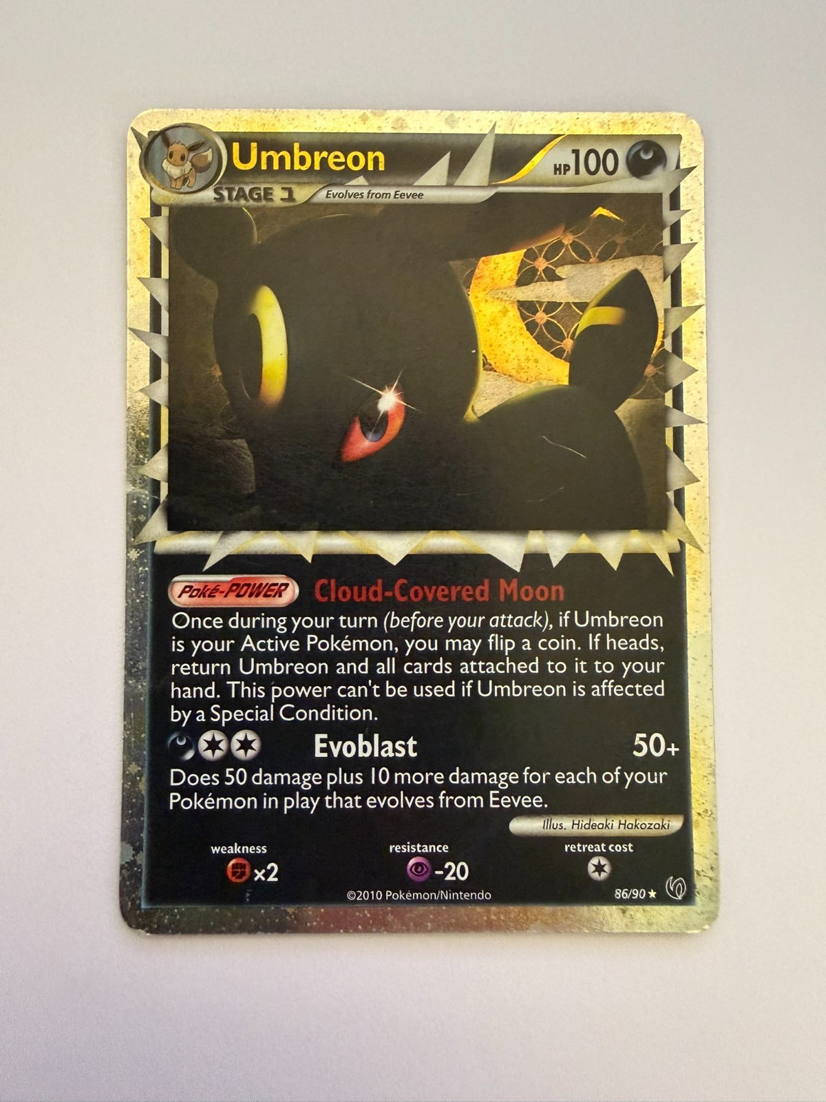 Pokemon Umbreon Prime 86/90 HGSS Undaunted Holo Ultra Rare 2010