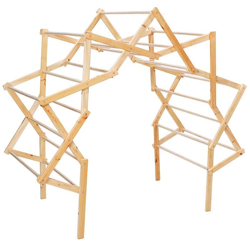 Amish Made Extra Large Wooden Arch Floor Clothes Dryer 49 Linear Feet Dry Space Amish Made Extra Large Wooden Arch Floor Clothes Dryer 49 Linear Feet Dry Space