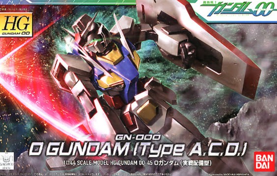 Bandai Hobby Gundam 00 #45 O / 0 Gundam Type A.C.D. ACD HG 1/144 Model Kit USA