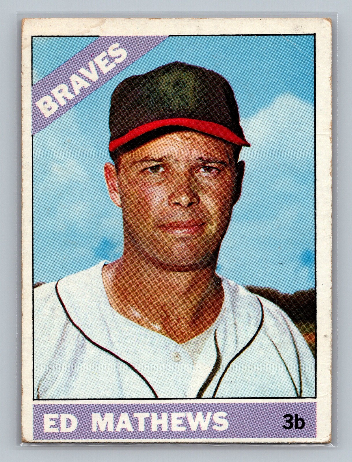 1966 Topps EDDIE MATHEWS Atlanta Braves VINTAGE Baseball #200 FAST SHIP 1966 Topps EDDIE MATHEWS Atlanta Braves VINTAGE Baseball #200 FAST SHIP