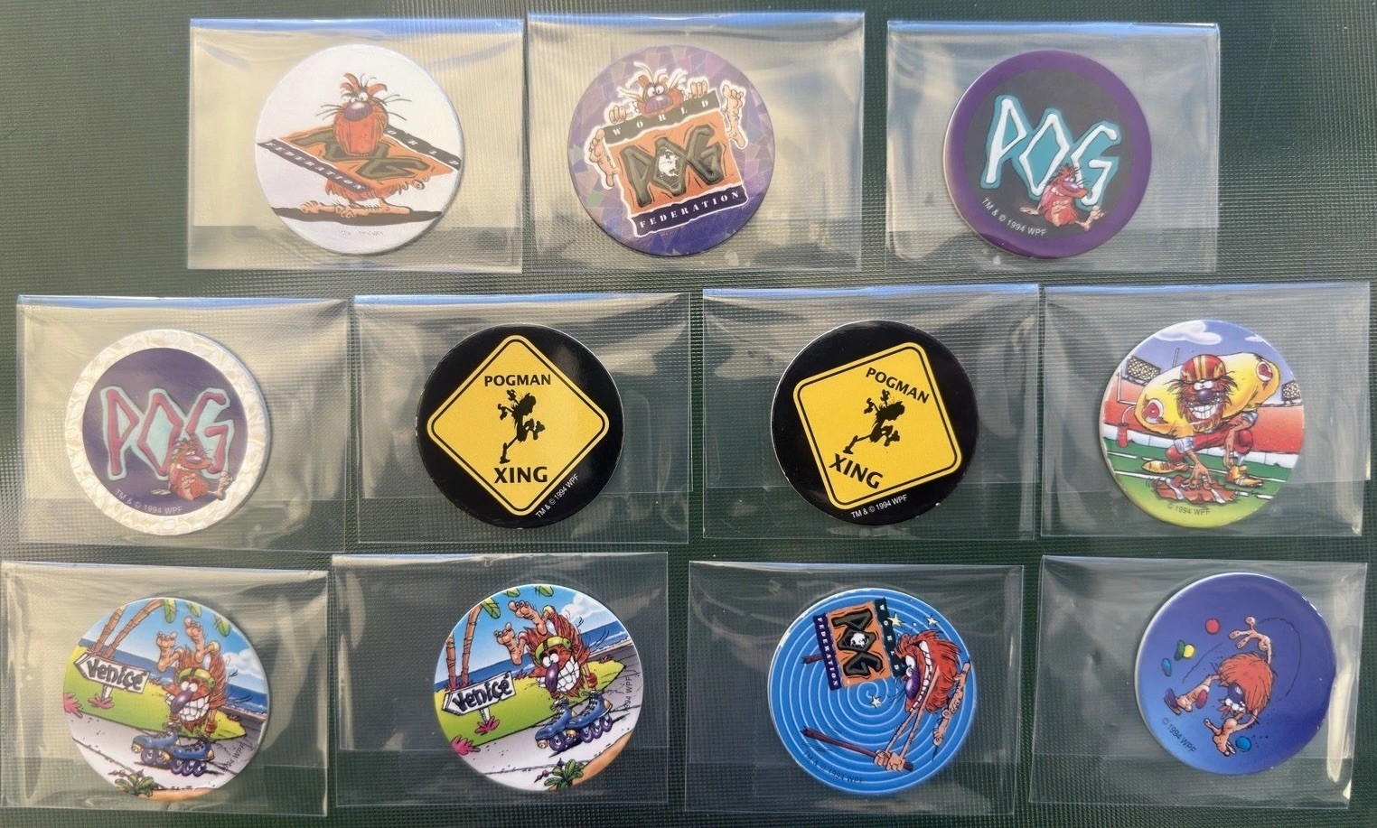 RARE LOT OF 11 POG Series II World POG Federation 1994 Milk Cap Pog RARE LOT OF 11 POG Series II World POG Federation 1994 Milk Cap Pog