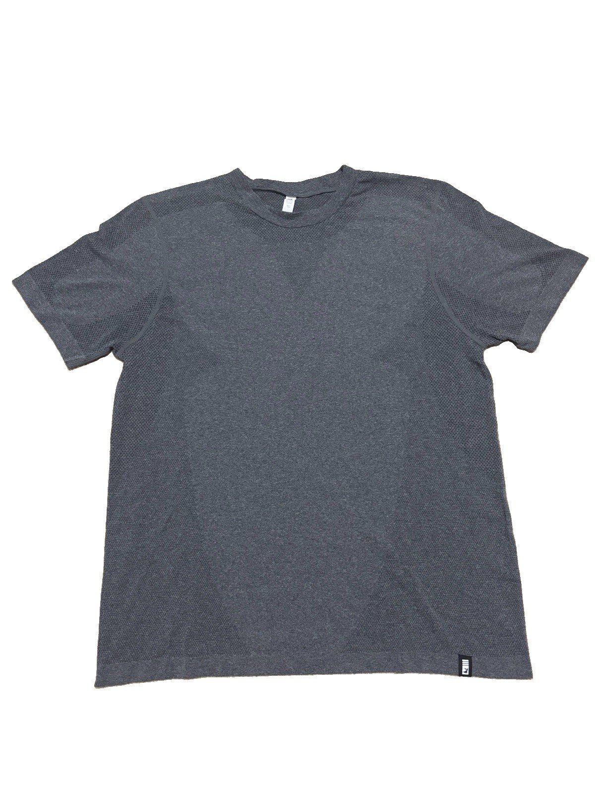 Glyder Men\'s L Salton Short Sleeve Heather Gray  Activewear Stretch EUC