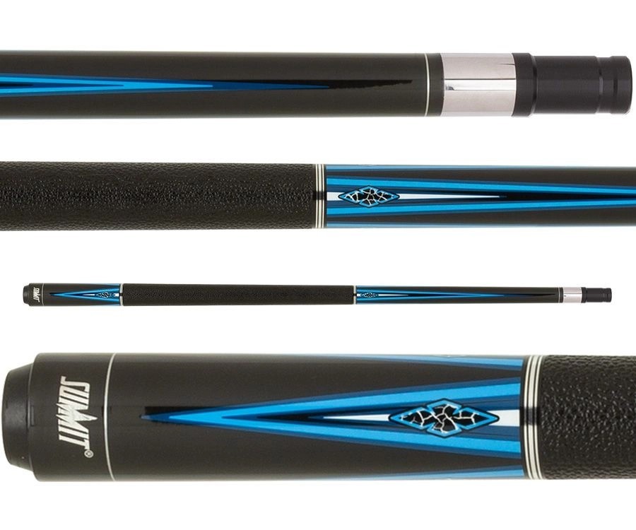 Summit SUML15 Black with Electric Blue, White & Black Points Pool/Billiards Cue